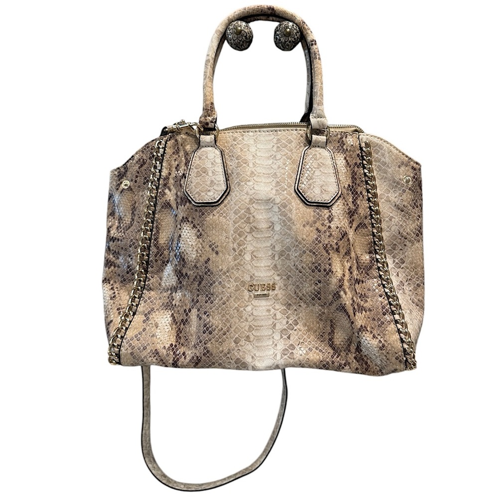 Guess Faux Snakeskin/ Python Print Purse Handbag